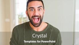  Presentation with winning - Presentation theme consisting of handsome man celebrating and cheering with excitement expression smilling for winning success background and a dark gray colored foreground