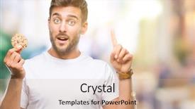  Presentation with chocolate - Amazing theme having handsome man eating chocolate chip backdrop and a  colored foreground