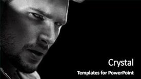  Presentation with fine art - Slide set featuring handsome man fine art background and a black colored foreground