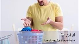  Presentation with clothing - Slide deck featuring handsome-man-husband-doing-clothing background and a light blue colored foreground