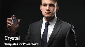  Presentation with formal - Presentation with handsome man in formal suit background and a  colored foreground