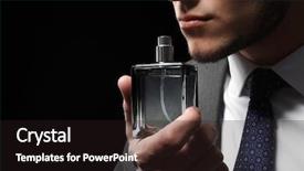  Presentation with formal - Colorful presentation theme enhanced with handsome man in formal suit backdrop and a wine colored foreground