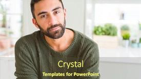  Presentation with confident - Amazing slide set having handsome-man-looking-relaxed backdrop and a tawny brown colored foreground