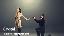  Presentation with egyptian man in make up - Theme having mechanical - pocket watch face background and a coral colored foreground