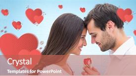  Presentation with blue rose - Amazing PPT layouts having offering his girlfriend a rose backdrop and a red colored foreground
