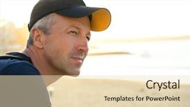  Presentation with outdoor mall - Beautiful PPT theme featuring handsome man outdoor male portrait backdrop and a lemonade colored foreground