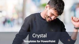  Presentation with dance and music - Slide deck featuring handsome man over isolated background background and a tawny brown colored foreground