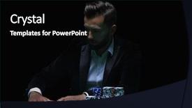  Presentation with electricity texas - PPT layouts with handsome man playing texas hold background and a  colored foreground