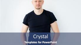  Presentation with black man - Presentation theme featuring handsome-man-posing-in-black background and a ocean colored foreground