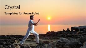  Presentation with thai - Colorful PPT theme enhanced with beautiful koi fish swimming in the pond backdrop and a coral colored foreground