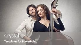  Presentation with teach - Presentation design enhanced with handsome man teaches how background and a gray colored foreground