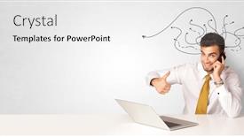  Presentation with abc - Presentation theme having handsome man teaching abc in classroom background and a white colored foreground