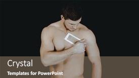  Presentation with chest - Slides consisting of handsome-man-waxing-his-chest background and a coral colored foreground