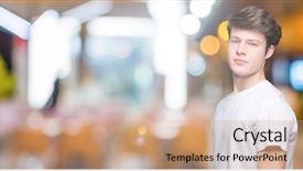  Presentation with simple - Cool new PPT layouts with handsome man wearing casual white backdrop and a  colored foreground