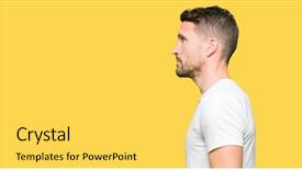  Presentation with natural - Colorful presentation enhanced with handsome man wearing casual white backdrop and a  colored foreground