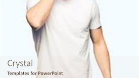  Presentation with face pain - Presentation design having handsome-man-wearing-casual-white background and a lemonade colored foreground