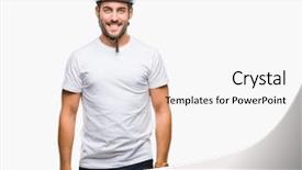  Presentation with cyclist - Colorful PPT layouts enhanced with handsome man wearing cyclist safety backdrop and a white colored foreground