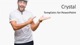  Presentation with triathlon professional cyclist man cycling - Theme with handsome man wearing cyclist safety background and a  colored foreground