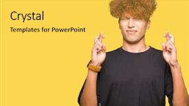  Presentation with afro hair salon - Presentation theme consisting of handsome man with afro hair background and a  colored foreground