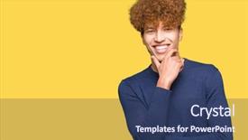  Presentation with afro hair salon - Presentation theme consisting of handsome man with afro hair background and a  colored foreground