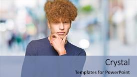  Presentation with afro hair salon - PPT theme consisting of handsome man with afro hair background and a  colored foreground