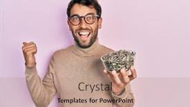  Presentation with pumpkin seeds - Slide set with handsome-man-with-beard-football background and a  colored foreground