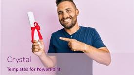  Presentation with beard - Amazing PPT layouts having handsome-man-with-beard-holding backdrop and a lemonade colored foreground