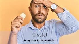  Presentation with virtual hand - Amazing theme having handsome-man-with-beard-holding backdrop and a light blue colored foreground