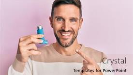  Presentation with medical hand - Amazing slide set having handsome-man-with-beard-holding backdrop and a lemonade colored foreground