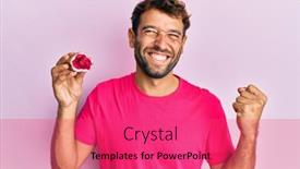  Presentation with geode - PPT theme consisting of handsome-man-with-beard-holding background and a red colored foreground