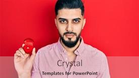  Presentation with engagement - PPT theme having handsome-man-with-beard-holding background and a lemonade colored foreground