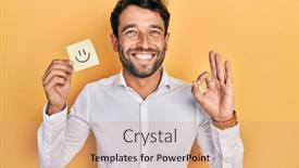  Presentation with beard - Theme with handsome-man-with-beard-holding background and a coral colored foreground