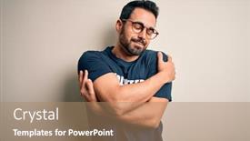  Presentation with self care - Theme consisting of handsome-man-with-beard-wearing background and a coral colored foreground