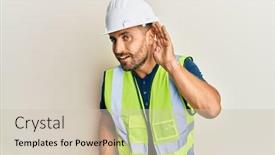  Presentation with beard - Slides featuring handsome-man-with-beard-wearing background and a soft green colored foreground