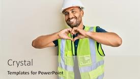  Presentation with firearms safety - Slide deck consisting of handsome-man-with-beard-wearing background and a lemonade colored foreground