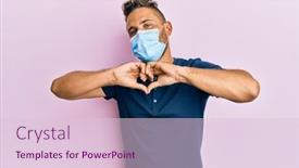  Presentation with heart medical - Presentation theme with handsome-man-with-beard-wearing background and a lemonade colored foreground