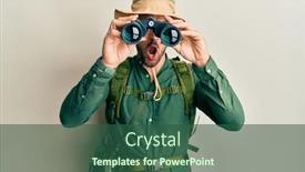  Presentation with explorer - Slide set enhanced with handsome-man-with-beard-wearing background and a ocean colored foreground