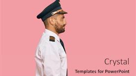  Presentation with airplane pilot - Beautiful presentation featuring handsome-man-with-beard-wearing backdrop and a lemonade colored foreground