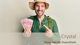  Presentation with explorer - Slide deck enhanced with handsome-man-with-beard-wearing background and a soft green colored foreground
