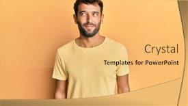  Presentation with beard - Presentation enhanced with handsome-man-with-beard-wearing background and a yellow colored foreground