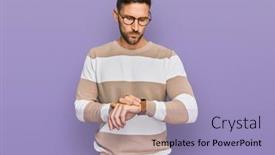  Presentation with beard - PPT theme having handsome-man-with-beard-wearing background and a light blue colored foreground