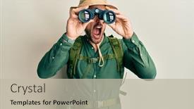  Presentation with explorer - Amazing slide set having handsome-man-with-beard-wearing backdrop and a mint green colored foreground