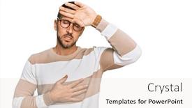  Presentation with flu virus - Beautiful presentation theme featuring handsome-man-with-beard-wearing backdrop and a white colored foreground