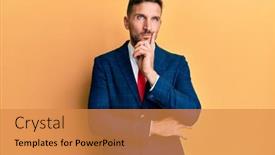  Presentation with beard - Theme with handsome-man-with-beard-wearing background and a gold colored foreground