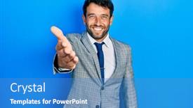  Presentation with beard - PPT theme enhanced with handsome-man-with-beard-wearing background and a teal colored foreground