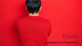  Presentation with beard - Slides featuring handsome-man-with-beard-wearing background and a red colored foreground