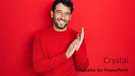  Presentation with beard - Slides having handsome-man-with-beard-wearing background and a red colored foreground