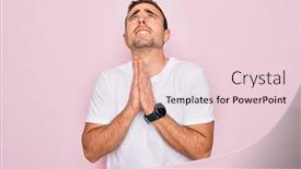  Presentation with hope - PPT theme consisting of handsome-man-with-blue-eyes background and a lemonade colored foreground