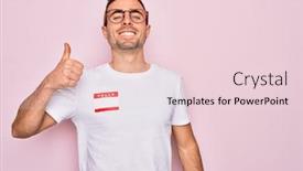  Presentation with blue eyes - Cool new presentation theme with handsome-man-with-blue-eyes backdrop and a lemonade colored foreground