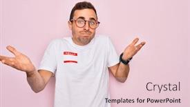  Presentation with name - Slide set with handsome-man-with-blue-eyes background and a lemonade colored foreground